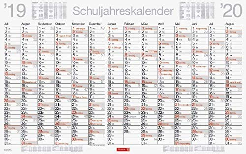 Brunnen 107011320 kalender lärarsortiment, väggkalender, 2019/2020, 1 sida = 14 månader, 75 x 47 cm, kartong