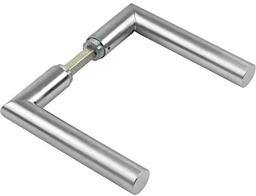 Hoppe 3405185 Drückerpaar Amsterdam, ohne Rosetten, Edelstahl matt, passend für Glastüren,