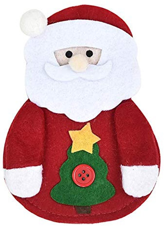 JIAYAN Weihnachten Besteck Matte Besteck Messer Gabel Set Abdeckung Weihnachtsmann Auto Western Food Hitzebeständige Isolierung Tischset, Messer Gabel Abdeckung H, Spanien