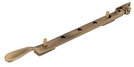 Dart Light Victorian Spoon Brass Window Stay 10 (250mm) - Antique Brass