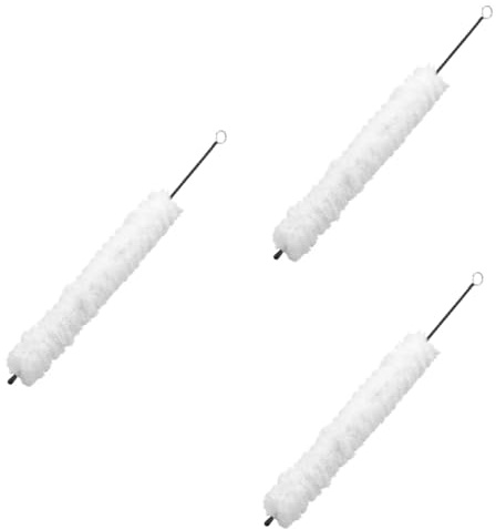 ibasenice 3pezzi Pulitore Per Flauto Con Manico Ad Anello Spazzola Cotone Bianco Per Pulizia Strumenti Musicali Accessorio Essenziale Per Flautisti Professionisti e Principianti