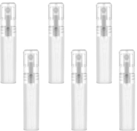 6Pcs Mini Spray Bottle: Refillable Frosted Perfume Bottle, Fine Mist Essential Oil Dispenser for Travel and Outing