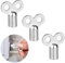 3 Pcs Radiator Bleed Key Set, Metal Key with 5mm Internal Square and 2 Holes, Universal Tool for Bleeding and Venting Air from Plumbing Valves, Essential for Radiator Maintenance (Silver)