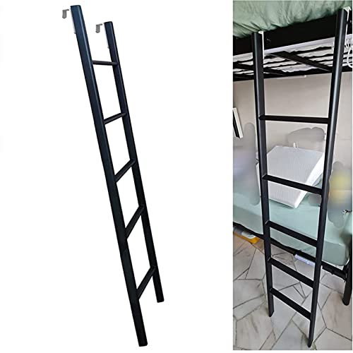 Escalera de metal resistente para litera – Escaleras de repuesto de 5 escalones que ahorran espacio para caravana, dormitorio, loft, hogar y caravana, escalera de escalada doble resistente para un