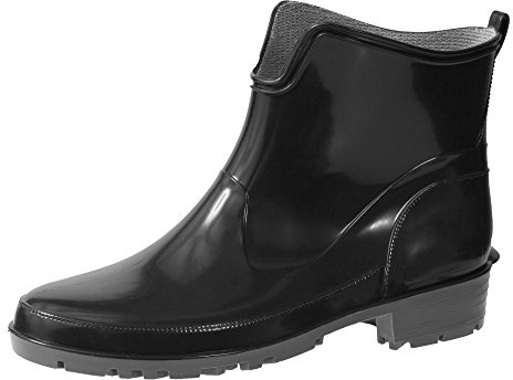 Ladeheid Stivaletti Donna in Gomma PVC – Eleganti, Impermeabili e Leggeri, Stivali da Pioggia Corti per la Primavera e l’Autunno, Antiscivolo, Comodi LA-930 (Nero, 39)