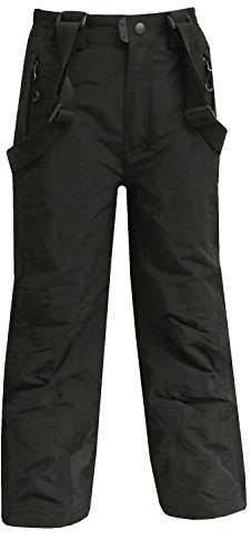 Outburst - Jungen Skihose Schneehose Latzhose atmungsaktiv Winddicht 10.000 mm Wassersäule, schwarz, Größe 164
