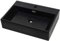 Festnight Keramik Waschbecken mit Hahnloch Keramikbecken Handwaschbecken Schwarz 76 x 42,5 x 14,5 cm