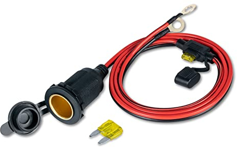 FBBULES Zócalo del Encendedor de Cigarrillos, Adaptador Mechero Coche a Enchufe Toma Mechero 12V 24V Iimpermeable para Coche Barco Moto Camión con Fusible y Cable de Conexión de 1M