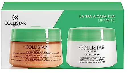 Collistar Cofanetto Corpo la Spa a Casa Tua, Routine Liftante, Scrub Talasso 300gr+ Crema Rassodante Intensiva 200ml