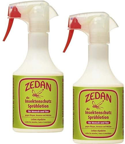 RL24 Zedan SP - Insektenschutz Sprühlotion | gegen Bremsen, Fliegen & Mücken | Fliegenspray Pferd & Reiter | Fliegenschutz mit Geraniol & Zedernholzöl | 2 x 500 ml Spray (2er Set)