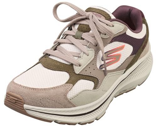 Skechers Go Run Consistent 2.0 Retro StrideSneaker da Donna, Finitura Viola in Pelle Scamosciata Naturale, 40 EU