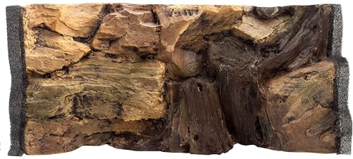 WYSKONT Akvariebakgrund 3D Kos - Akvariebakgrund - Akvarietillbehör - Bakgrund - Akvariedekoration - 60x30 cm - brun färg - Stort akvarium