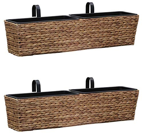 Rantry Conjunto de jardineras 2 Unidades Jacinto de Agua Jardinera Vertical,Adecuado para Plantar Plantas y Flores, macetas de Exterior adecuadas para terrazas, Balcones y Patios
