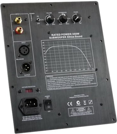 RIYAN 220 V HiFi Mono 350 W Caisson de Basses Robuste Carte Amplificateur Actif Numérique Pure Bass Système Audio Domestique Prise UE Facile à Utiliser