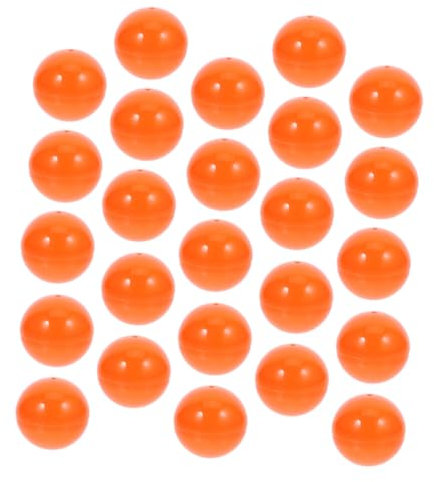 Amosfun 25 Pezzi pallina della lotteria palline apribili capsule di macchine per caramelle gommose palline arancioni giocattolo forniture di giochi palline di plastica senza cuciture pvc