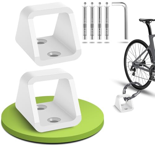 Poprkdre Ancora Catena Antifurto, Ancoraggi da Parete di 5 mm di Spessore con Viti in Acciaio Inox, Antifurto per Biciclette e Motocicli (2 Pezzi)