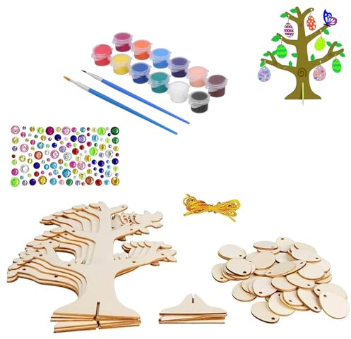 CLDURHGE Kit Decorativo Colori per Uova di Pasqua - Uova da Decorare per Piccoli - Colore per Uova Pasqua – Uova di Pasqua da Decorare – Ideale per Pasqua