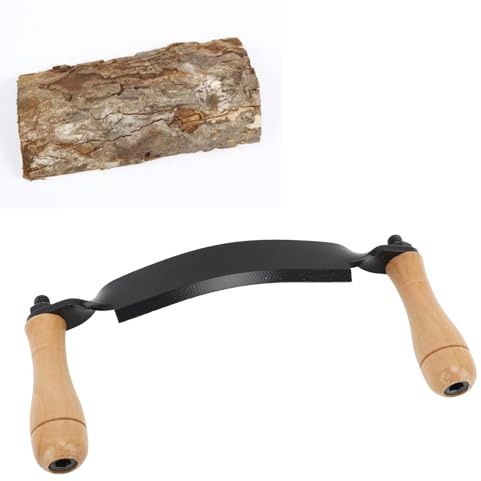 Niiyen abbassata abbassata utensile raschietto in legno raschietto in legno di debarking per la barca della corteccia per la formazione per modellare e levigare il legno (Tipo curvo)