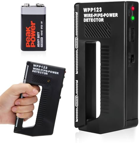 Wpp123 Detector de Metales Pequeño, Escáner de Pared con Alta Sensibilidad y Alarma Ajustable para Cables,Tubos y Tensión Pared Stud Finder, Escáner de Tarjetas