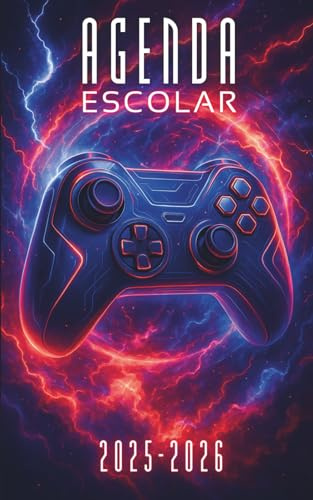Agenda Escolar 2025-2026: Planificador diario dia por pagina de sep 25 a Jun 26 - Material escolar colegio secundaria estudiante y universitarios - Portada Gamer