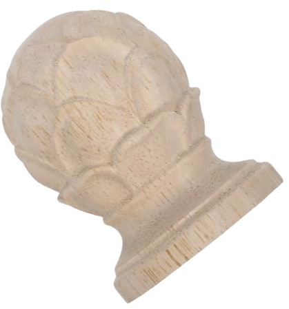 TOYANDONA Remate de Madera Tallado Estilo Europeo con Diseño de Piña Decorativo para Barra de Cortina Muebles Postes y Escaleras Accesorio Versátil para Decoración Interior Clásica