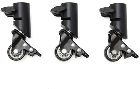 3st fotograferingsstativ Dolly Wheels - Antivibration - med steglås 360° rotation for att passa 35 mm fötter for att lägga till rörlighet till fasta stativ