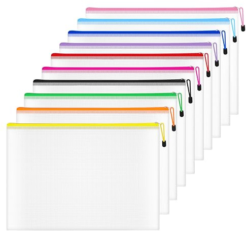 Plastic Wallets A4 Zipped Wallets A4 Zip Wallet Zipper Bags Ziplock Bags Mesh Document File Folders