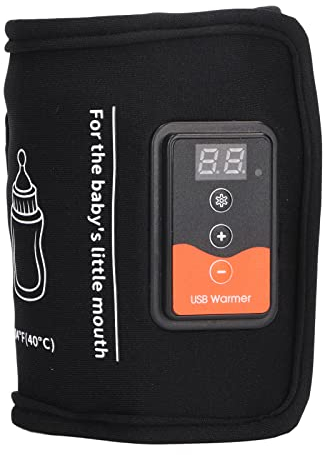 USB 10W Flaschenwärmer Tasche Flaschenthermostat tragbare Flaschenwärmer mit LCD-Display mit Haken und Schleife Lanyard, Outdoor-Reise-Flaschenwärmer Flasche Zubehör