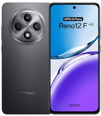 OPPO Reno12F 4G - Smartphone Libre con IA, 16GB (8GB+8GB) 256GB, Pantalla 2.5D AMOLED 6.7, Cámara 50+8+32 MP, Android, IP64, Batería 5000mAh, Carga Rápida 45W - Matte Grey