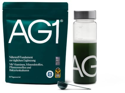 AG1 Greens Powder Supplement with 70+ Ingredients by AG1 Athletic Green | Daily Nutrient Boost with Vitamins, Minerals, Gut-Friendly Bacteria, Gluten Free, Vegan and Keto Friendly Lifestyle Formula