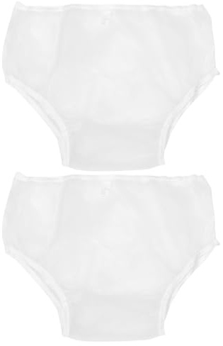 ROMISBABA Culottes Imperméables Réutilisables Pour Adultes 2 Pièces Protection Incontinence Avec Ceinture Élastique Confortable Pour Seniors Et Patients Alités 16.54X14.57In