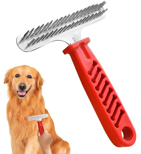 Herramienta Desenredadora De Pelo De Perro - Cepillo Para Muda Y Subpelo De Mascotas,Peine Desenredador De Pelo Canino Para Mascotas - Para Uso En Casa Viajes Vacaciones Camping Y Excursiones