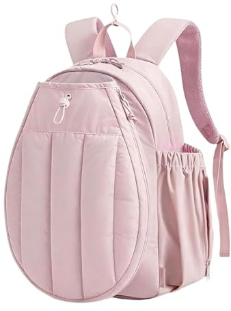 Folpus Zaino da Tennis, Borsa Porta Racchette Organizer Sportivo, Borsa Tennis in Polyester Impermeabile, per Donne Uomini Ragazzi Bambini Adatta a Viaggi Attivit, Rosa