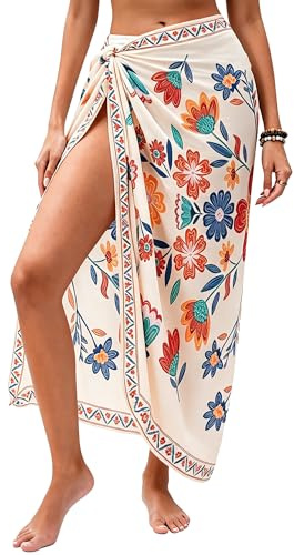 HORISUN Paréo de plage pour femme - Léger - Imprimé - Taille unique