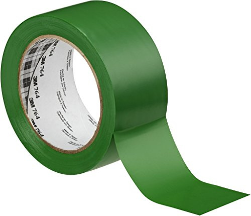3M 764i General Purpose Vinyl Tape, 50 mm x 33 m, Green, Pack of 24