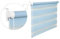 DOPPELROLLO DUOROLLO 80 CM BREIT 150 CM LANG Hellblau INKL. SEILZUG FENSTERROLLO KLEMMROLLO JALOUSIE