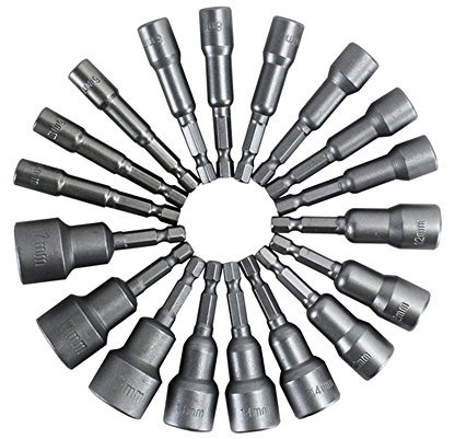 6-19mm Magnetic Nut Setter Driver Drill Bit Set 1/4 inch Hex Shank Quick Change Metric Nut Driver Set - 10pcs