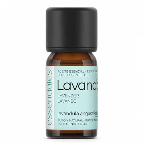 ESSENCIALES Aceite Esencial Lavanda 100% Puro y Natural - Esencia de Lavanda para Relax y Antiestrés