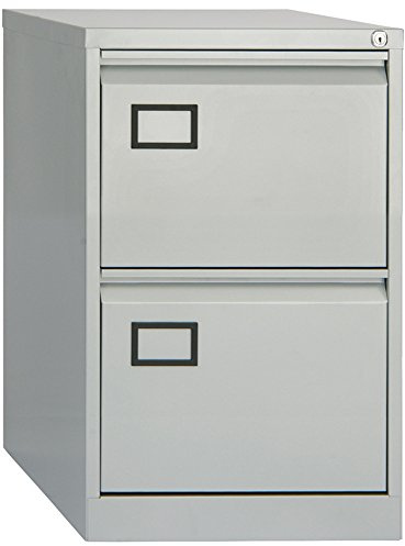 Office Hippo Bisley 2-Drawer Filing Cabinet - Goose Grey