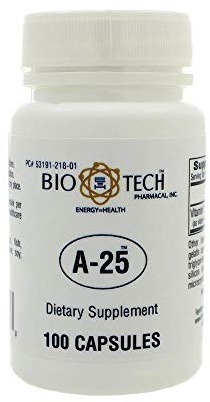 MSNOR Bio-Tech Pharmacal A-25 Vitamin A 25,000 IU - 100 Capsules