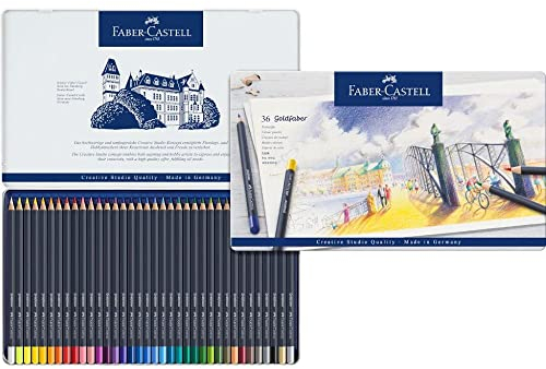 FABER-CASTELL 114736 - Farbstifte mit permanenter Ölkreidemine Goldfaber, 36er Set