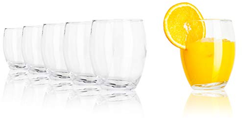 alpina Trinkgläser - Wassergläser Set 6 Stück - 350 ml - Spülmaschinenfest