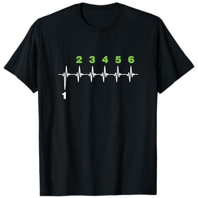 Motorcycle Gear Shift Heartbeat Motorist Motocross T-Shirt