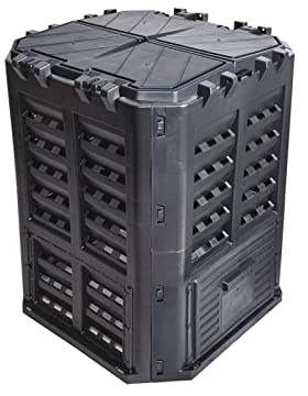 Mondo Viro Compostiera a bidone in diversi litri ideale per giardini e uso esterno in plastica resistente (1, 360 Litri)