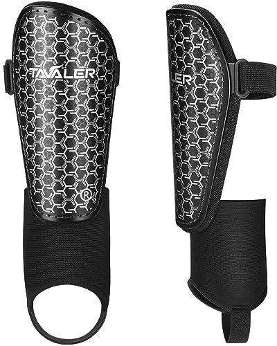 Tavaler Schienbeinschoner Kinder Fussball Verstellbaren Riemen Schienbeinschoner Fußball Herren mit gepolstertem und Knöchelschutz für Jungen und Mädchen Schienbeinschoner für Fußball (S)