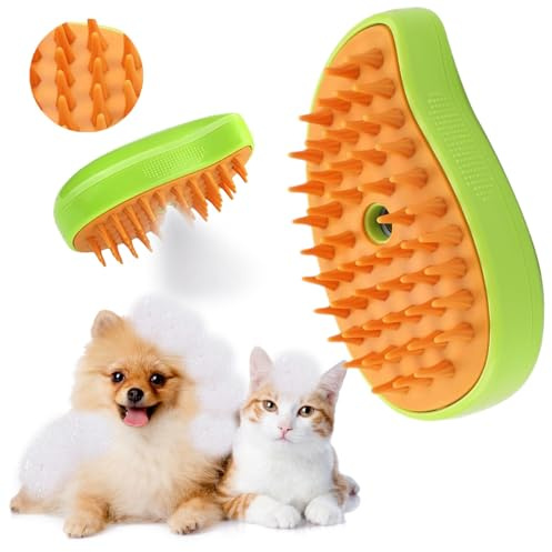 DONGTATA Brosse Vapeur 3 En 1 Peigne De Massage En Spray Pour Chats à Poils Courts et Longs