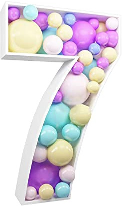 SIYANO Telaio per Palloncini Numeri da 3 piedi, Scatola di Riempimento per Palloncini Digitali a Mosaico, Kit Colonna di Palloncini Digitali, per Sfondo Festa di Compleanno per Ragazzi e Ragazze