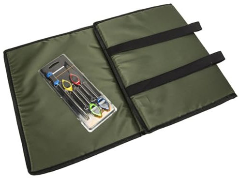 Ddujbtp Fishing Unhooking Mat Carp Unhooking Mat 3-Fold Landing Pad With Baiting Needle Foldable Padded Outdoor Fishing Tool