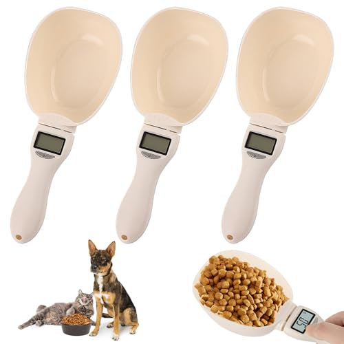 Sporgo 3 pezzi bilancia digitale per cucchiaio: 800 g digitale da cucina con display LCD, misurino di precisione da 1 g, bilancia rimovibile per cibo per cani, latte in polvere, spezie e alimenti