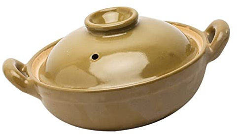 Cabilock Pentola di Terracotta Adatta a Ragazzi E Ragazze Anziani 500 Ml Pentola per Stufato con Manico Singolo Casseruola in Argilla per Una Cucina